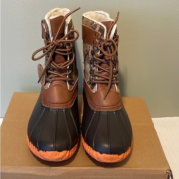 JBU Brown Python and Coral Women's Boots - Picture 4 of 10